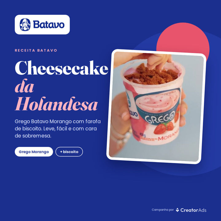 Receta Batavo: Cheesecake da Holandesa